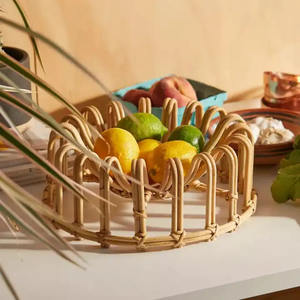 Centro de mesa de fruta de bambú y ratán natural Essentials-Cuencos para servir ensaladas de frutas hechos a mano más vendidos hechos a mano en Vietnam - Product Image 2