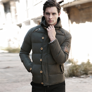 Veste en duvet pour hommes personnalisée en gros Manteaux d'hiver à bulles avec col montant pour hommes - Product Image 2