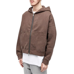 2025 nouveauté sur mesure sweat à capuche zippé en gros hommes sweat Style de rue haute qualité sweat à capuche zippé pour hommes - Product Image 2
