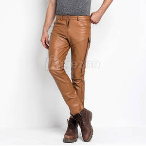 Pantalon en cuir pour homme Offre Spéciale fabriqué au Pakistan Pantalon en cuir léger pour homme avec logo personnalisé à vendre - Product Image 4
