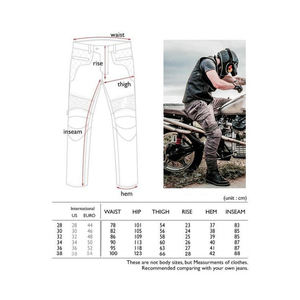 Pantalones vaqueros de seguridad para motocicleta, Jeans de protección de carreras con protectores para adultos, venta al por mayor, servicio OEM - Product Image 6