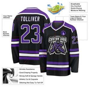 Servicio OEM Personalizado de Camisetas de Hockey sobre Hielo, Uniforme Canadiense de Hockey sobre Hielo para Hombre, 100% Poliéster, Absorbe la Humedad, Hockey sobre Hielo Personalizado - Product Image 3