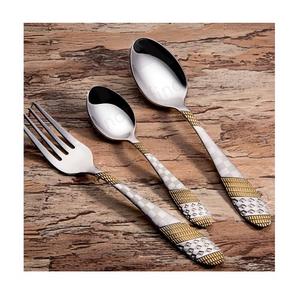 Ensemble de couverts en métal argenté de conception artisanale, utilisé pour la cuisine à domicile et à l'hôtel, ensemble de couverts de service - Product Image 4