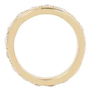 แหวนวงแหวนทองคำสีเหลืองสุดคลาสสิกสไตล์คลาสสิกชุดกรอบกลมตัดเพชรธรรมชาติสำหรับงานแต่งงานเครื่องประดับชั้นดีพร้อมเพชร CVD HPHT - Product Image 3