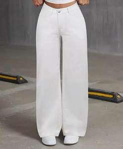 2025 haute qualité femmes taille haute jambe large Denim jean élégant confortable déchiré Design décontracté léger printemps hiver - Product Image 4