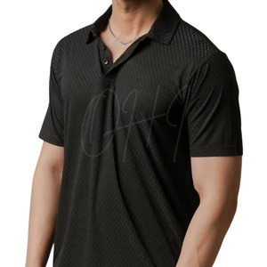 Camiseta Negra Personalizada para Hombre, 100% Algodón, Tejido de Felpa Texturizado, Transpirable, Corte Ajustado, Manga Corta, Ropa Casual, OEM al por Mayor - Product Image 5