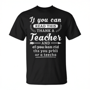 Camiseta Thank A Teacher para profesores, regalo para profesores, manga corta, cuello redondo de algodón, unisex, para adultos - Product Image 2