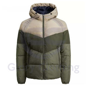 Chaquetas acolchadas con cremallera de alta calidad para hombre de algodón y poliéster impermeables de invierno personalizadas más vendidas - Product Image 1