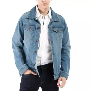 Premium Tie Dye chaqueta para hombre de alta calidad de algodón de manga larga de impresión de motocicleta personalizada Funky Mens Jeans chaqueta de mezclilla