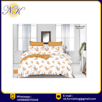 Meilleure vente, ensemble de literie en coton à imprimé floral, drap de lit d'hôtel avec taies d'oreiller à bas prix