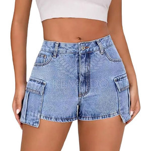 Shorts Cargo de Algodón Transpirable de Cintura Alta para Mujer, Estilo Urbano, con Bolsillos Utilitarios para Uso en Exteriores - Product Image 5