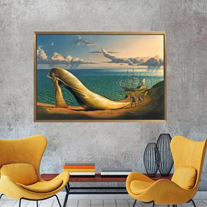 Impression sur toile d'art surréaliste moderne par Vladimir Kush - Décoration de bureau, 1P : encadré or - Product Image 1