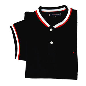 Camiseta de Manga Corta Casual para Hombre, Cuello con Banda, Botones al Frente, 100% Algodón Tejido, Bordada, de Secado Rápido, OEM, Alta Calidad - Product Image 2