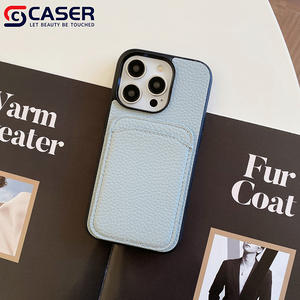 <span class=keywords><strong>เคส</strong></span>โทรศัพท์มือถือหนังลายลิ้นจี่สีทึบมีช่องเสียบการ์ดแบบรวมทุกชิ้นสำหรับธุรกิจ iPhone 16E 15 14Plus - Product Image 3