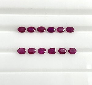 Best Price 100% Natural Burma <b>Ruby</b> Heated 2-3mm Calibrated Oval Cut Reddish Pink Color Loose Gemstone for Jewelry Making - Product Image 3