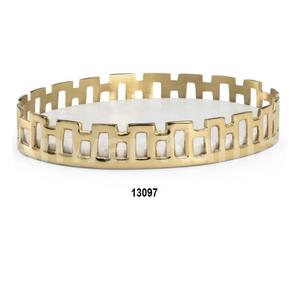 Plateau de service en aluminium bronze avec finition antique pour la maison, l'hôtel et le restaurant, lot de 2 pièces - Product Image 3