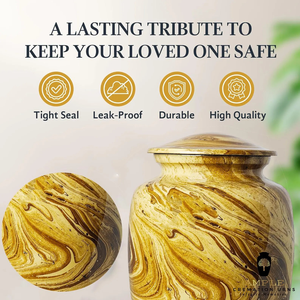 Urnas de cremación de metal Urnas conmemorativas de aluminio Premium Recuerdo Opciones grabables a prueba de fugas - Product Image 2