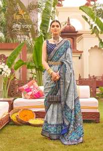 El último diseñador Patola Printed Work Saree by Fab Zone Vestido de alta calidad para adultos para fiesta Incluye Salwar y Lehenga Choli - Product Image 5