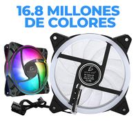 Kipas CPU RGB LED 120mm Senyap untuk Gamer dengan Konektor 4pin, Aliran Udara 37.8CFM, Kecepatan Maksimum 1200 RPM untuk Heatsink Casing Komputer