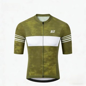 Maillot de cyclisme personnalisé de haute qualité, à séchage rapide, respirant, anti-UV, avec poche arrière, tie-dye rayé, pour le cyclisme sur route, course estivale - Product Image 1