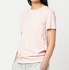 Camiseta de manga corta hecha a medida para mujer, algodón Pima pesado, transpirable, de punto, Color sólido, 3D bonito bordado con estampado, venta al por mayor - Product Image 5