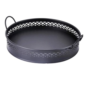 Plateau métallique en fil de fer pour la décoration Bonne vente Plateau de fruits en fil de métal de forme ronde Panier de rangement pour dessus de table de cuisine - Product Image 2