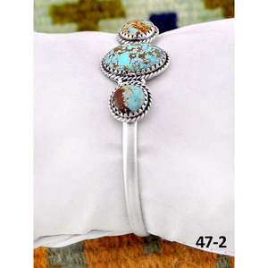 Southwest Handmade #8 Sterling <b>Silver</b> Fashion <b>Cuff</b> <b>Bracelet</b> - Product Image 2
