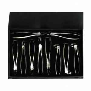 Medicab Juego de 10 piezas de alta calidad de fórceps de extracción dental manuales reutilizables Material de acero inoxidable Certificado CE Clase I - Product Image 1