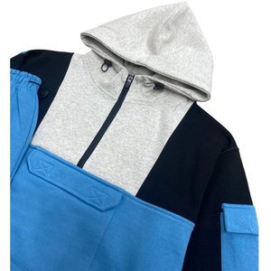 Sudadera de 2 piezas para hombre Quarter Zip Hoodie con pantalones de chándal Jogger Heavy Fleece Material Fleece Outfit - Product Image 4
