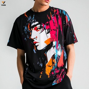 Camiseta extragrande de lujo en blanco de algodón de primera calidad personalizada, camiseta de talla grande para hombre, camiseta gráfica con estampado de logotipo de marca personalizada - Product Image 2