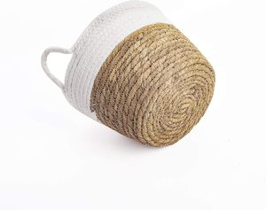 Handwoven Seagrass <b>Basket</b> Planter Decorative Indoor <b>Plant</b> Pot <b>for</b> Home & Office - Product Image 4