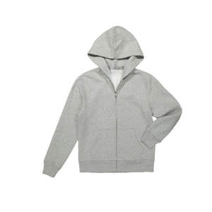 Customize Cotton Fleece Fabric Streetwear Clothing <b>Grey</b> <b>Zip</b> Up <b>Hoodies</b> Unisex Oversized <b>Hoodies</b> Sweatshirt Hooded - Product Image 3