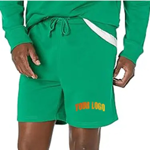 Pantalones cortos informales de algodón para hombre con logotipo personalizado 2025, venta al por mayor, forro polar liso con bolsillos laterales, talla grande - Product Image 1