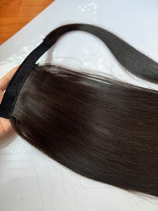 Extensiones de Cabello con Clip, 100% Cabello Humano Real, Extensiones de Cabello Humano Remy Vietnamita, Color Negro Natural para Mujeres - Product Image 2