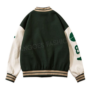 Chaqueta Letterman Premium para Hombre, Estilo Casual, Impermeable, Cuello Alto, Forro Polar de Algodón, Estilo Urbano, Todas las Tallas en Oferta - Product Image 4