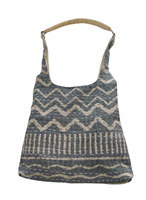 Bolso Tote de Algodón Acolchado con Costuras Largas para Mujer, Hilo Gris de Alta Calidad, Cómodo Organizador de Viaje, Personalizable