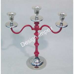 Event Supplies 5 Arms Candelabra Tabletop Centerpiece Items Metal Candle Stand Party Decoration Candle Holder Shiny <b>Polish</b>/<b>Black</b> - Product Image 3