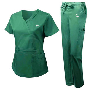 Uniforme Médico Unisex para Enfermería, Traje de Trabajo de Poliéster Elástico de Punto al por Mayor con Logotipo Personalizado - Product Image 1