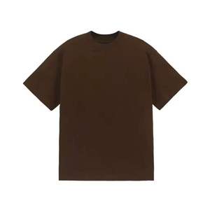 T-shirts en coton jersey à manches courtes et col rond, décontractés, classiques d'été, anti-rétrécissement, effet délavé à l'acide, avec bordure contrastante - Product Image 5