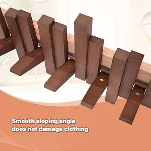 Solid Handmade Natural Wood Coat <b>Rack</b> With 10 Hooks Wall-Mounted Entry Way Coat <b>Rack</b> for Clothing Bathroom Bedroom Kitchen Use - Product Image 1