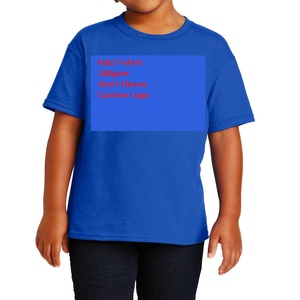 Camiseta de verano para niños con hombros caídos en blanco de calidad de lujo OEM, sudadera de manga corta de algodón suave de alta calidad, camisa transpirable - Product Image 1