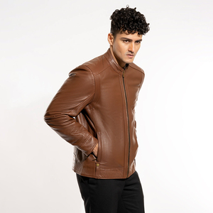 Nouvelle Veste en Cuir pour Homme Style Urbain 2025 – Respirante, Qualité Personnalisée, Col Rond en Coton, Idéale Printemps, Façade en Toile - Product Image 5