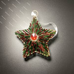 Adornos colgantes de cuentas de Navidad hechos a mano, decoraciones festivas, cuentas multicolores, árbol, decoración del hogar - Product Image 1