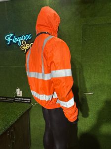 Gilet de sécurité haute visibilité, hiver, lourd, haute visibilité, imperméable, coton, ANSI classe 2, LED flash réfléchissant, vêtements de travail en extérieur - Product Image 2