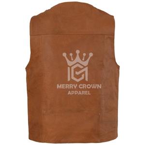 Chaleco de cuero de moto precio al por mayor de fábrica para los hombres producto más vendido Chaleco de cuero de moto transpirable sin mangas - Product Image 2