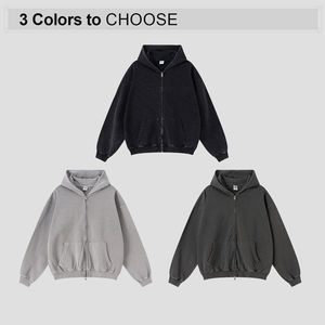 Pull à col rond en coton personnalisé tendance, nouveau design, sweat-shirt pour enfant, lavage à l'acide, sweat-shirt en molleton français pour la saison hivernale - Product Image 2