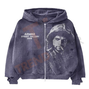 Sudaderas con Capucha para Hombre, Lavado Ácido, Material Ligero para Comodidad en Todas las Temporadas y Atuendos Diarios, Mezcla de Algodón Premium - Product Image 4