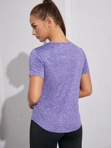 Camiseta de gimnasio transpirable al por mayor para mujer, ropa de entrenamiento de alta calidad, ropa deportiva de verano para correr y entrenar - Product Image 2