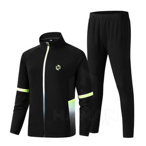 Conjunto de chándal deportivo de invierno para hombre Chaqueta y pantalones forrados de algodón grueso 100% transpirable y cálido - Product Image 1
