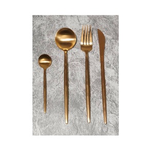 Ensemble de couverts portable et confortable en acier inoxydable de qualité alimentaire, couteau, fourchette et cuillère, cadeau promotionnel de design industriel - Product Image 1